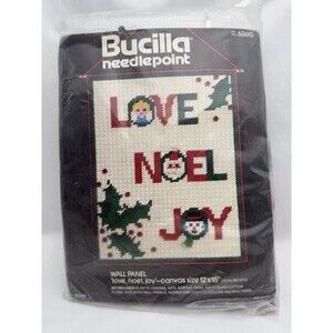 Bucilla Needlepoint Wall Panel Love Noel Joy Kit 60610 NEW in Sealed Package